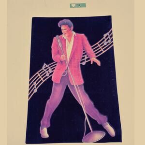 1989 Elvis Presley Velvet Style Wall Art Ambassador Cards Vintage Print